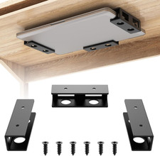 3 PCS Under Desk Laptop Mount with Anti-Scratch Silicone Pad Under Desk Holde...