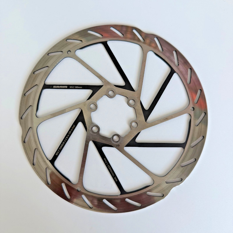 SRAM HS2 180mm Disc Brake Rotor 6 Bolt MTB Road Gravel Bike Rotor 2 rides old