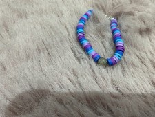 Handmade Braclet Made With Clay Beads With A Smiley Charm