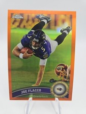 2011 Topps Chrome Joe Flacco #95 Orange Refractor Baltimore Ravens SP