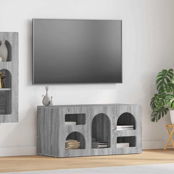 Tv-Schr?Nk Elst 80 X 35 X 40 Cm Sonoma-Grau Holzwerkstoff-image