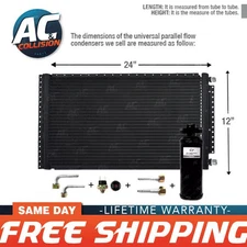 Universal AC A/C Condenser Kit Parallel Flow 12 x 24 O-ring with Drier