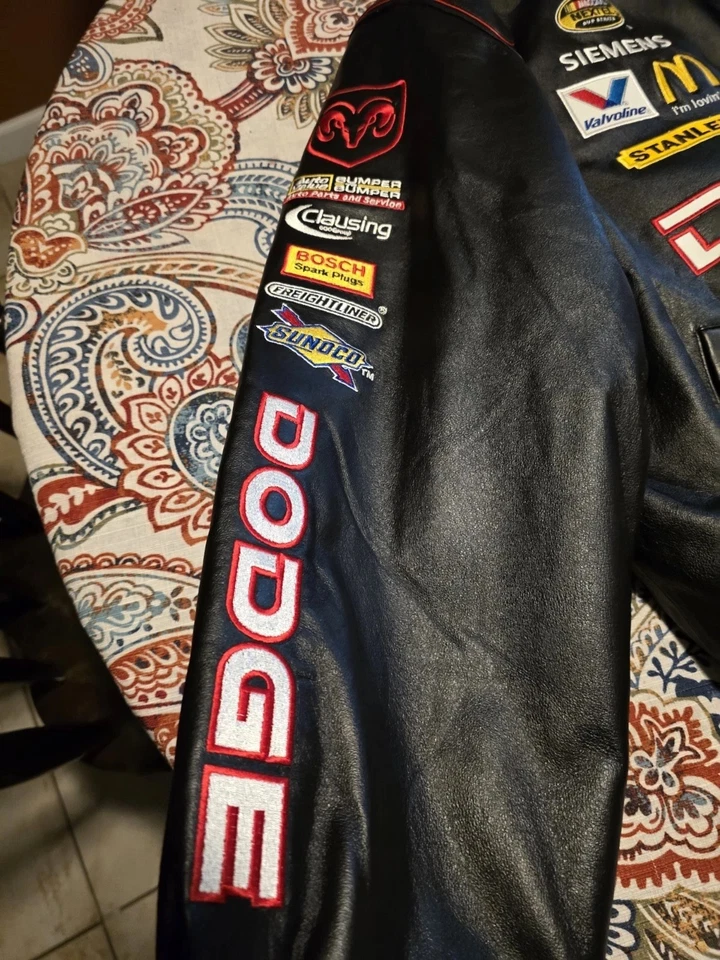 Chaqueta de cuero auténtica Kasey Kahn’s Chase 2006 de Evernham Motorsport, LLC, 2XL Foto 4 de 4