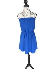 Women's Express Cute Blue Strapless Dress Size XS