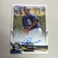 Topps 2018 Bowman Chrome Prospect Autographs #CPA-PA Pedro Avila Auto RC Padres