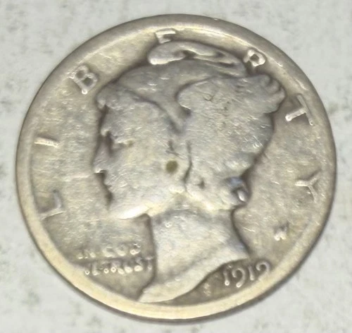 1919 10C Mercury Dime