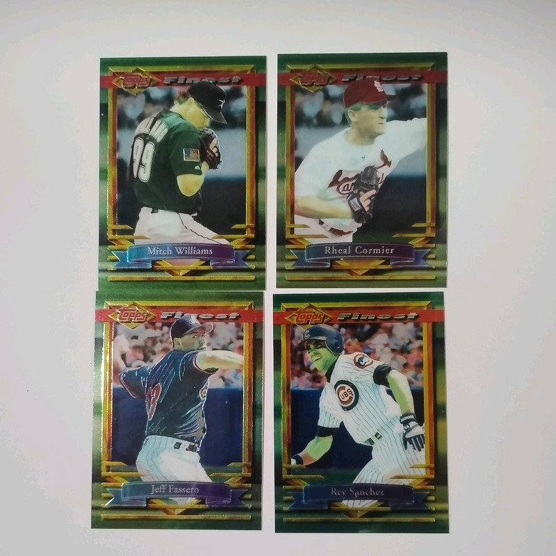 1994 Topps Finest MLB X4 Crds Sanchez#249Cormier#248 Fassero#250/Mitch Williams