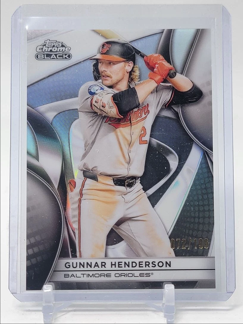 GUNNAR HENDERSON 2025 TOPPS CHROME BLACK BASEBALL REFRACTOR /199 Q0170