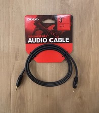 D'Addario Custom Series Audio Cable 3 Feet 1/8  to 1/8  0.914m NEW