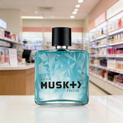AVON MUSK FREEZE Herren Toilette Parfum Amber Pfeffer Top Duft Spray Ritual Man