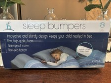 hiccapop 2-Pack Foam Bed Bumpers Toddler Bed Rails with Water-Resistant Cover