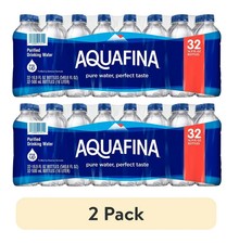 Aquafina Purified Bottled Drinking Water 16.9 oz 32 Pack Bottles (2 Pack)