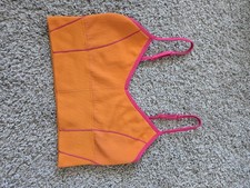 Aerie Offline Women s Orange/Pink Seamless Sports Bra Padded Wireless S