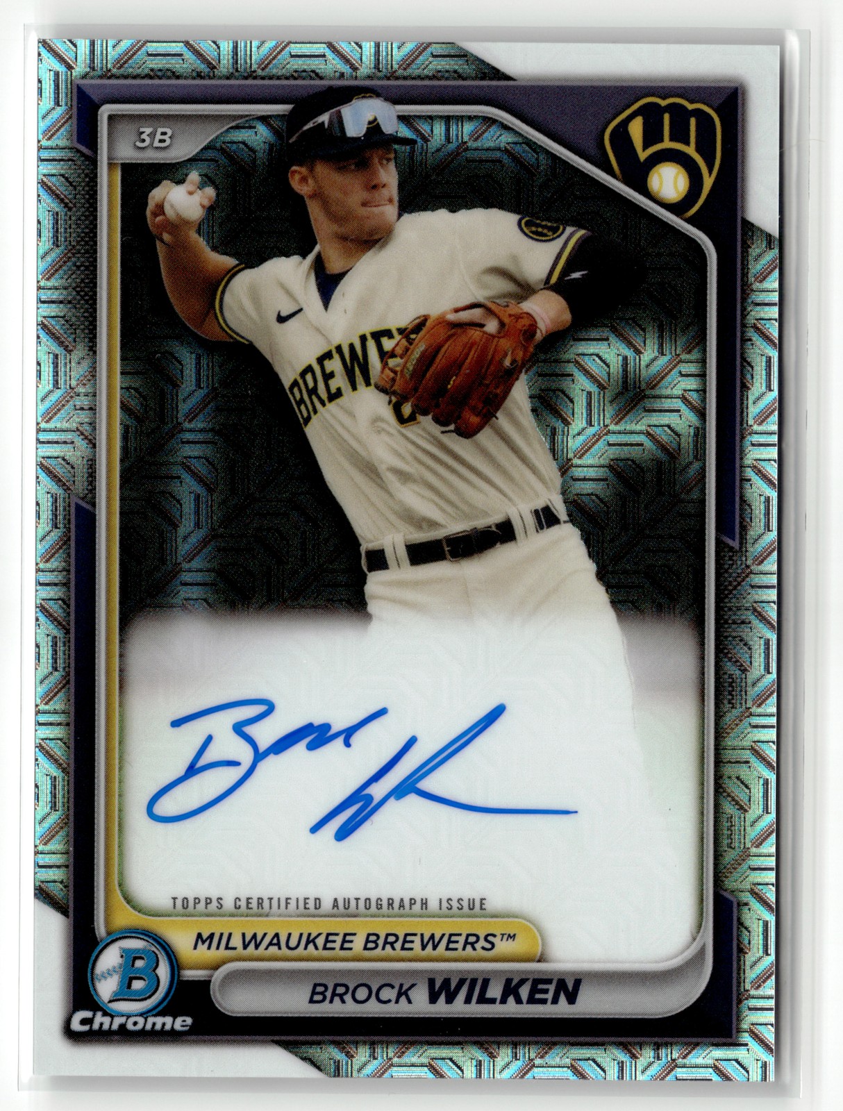 2024 Bowman #BMA-BW Brock Wilken Chrome Prospects Autographs Mojo Refractors