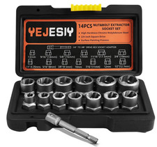 Bolt Extractor Set 14-piece Stripped Bolt Extractor Socket Set With Storage Case