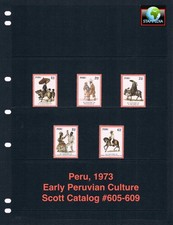 Valor Scott de $6,15 - 1973 Perú cultura peruana temprana, arte escaso CV MNH NH UMM