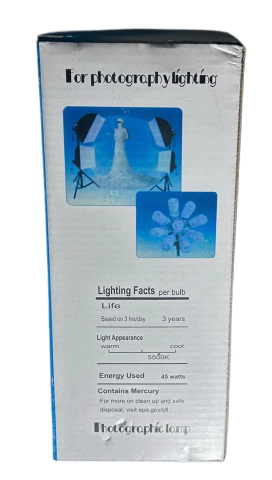 Soft White Photography CFL Light Bulb 45w New In Box. See Pics For More Info - Image 4 of 4