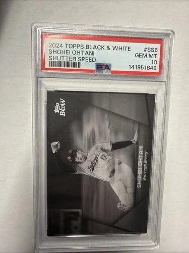 2024 Topps Black & White Shohei Ohtani Shutter Speed #SS6 PSA 10 Dodgers