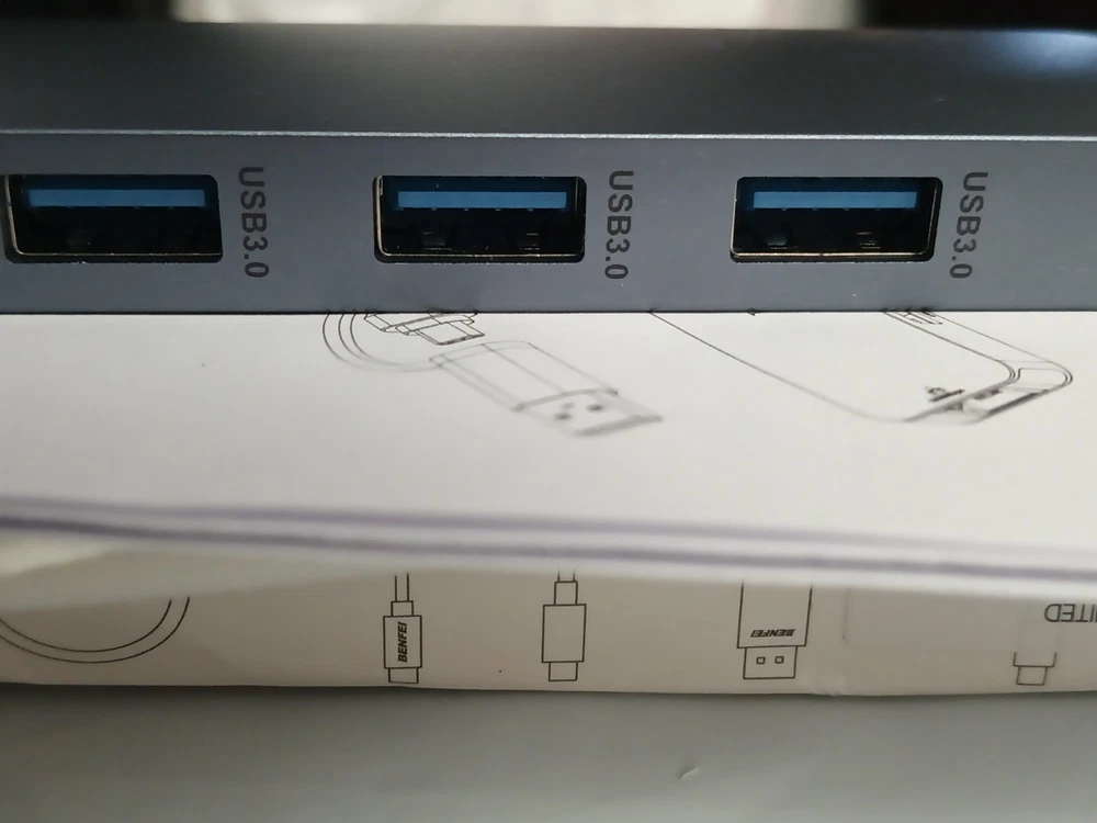 Benfei 5-in-1 USB C Hub with 3 USB 3.0 Ports and Gigabit Ethernet