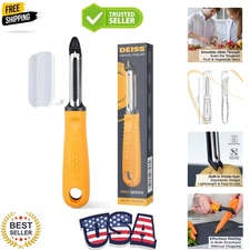 Versatile Pro Vegetable Peeler - Sharp Blades & Hand Grip for All Fruits, Orange