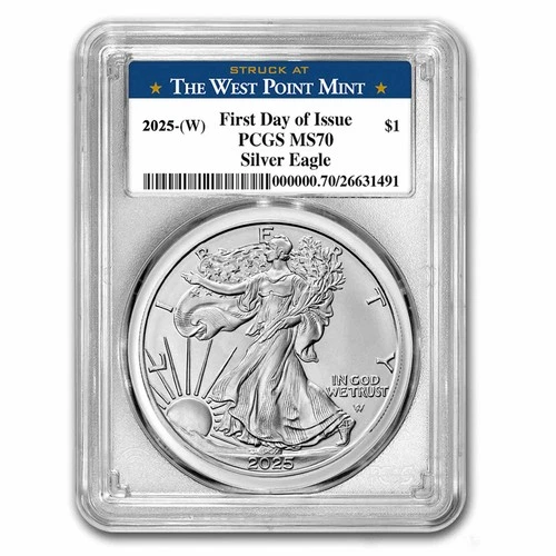 2025-(W) American Silver Eagle MS-70 PCGS (FDI, West Point Label)