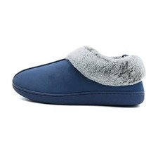 House Slippers for Women, Memory Foam Fuzzy Woman Slippers Suede Faux 11 Blue