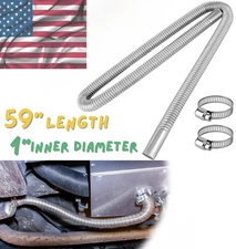 59" Diesel Heater Exhaust Pipe1" ID Stainless Steel Flexible Exhaust Tubing gas