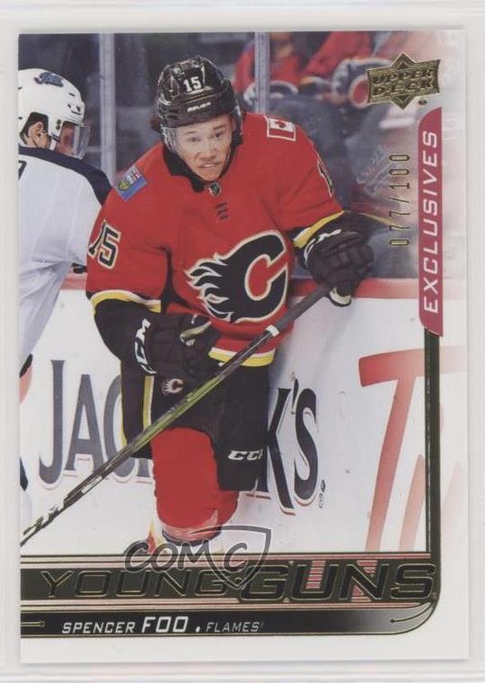 2018-19 Upper Deck Young Guns UD Exclusives /100 Spencer Foo #470 Rookie RC