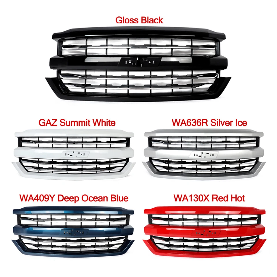 For 2016 2017 2018 Chevrolet Silverado 1500 Z71 Style Front Bumper Grille Grill Foto 2 de 3