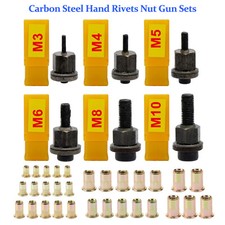 Hand Rivet Nut Gun,Head Nuts Simple Installation Manual Riveter Rivnut Tool Kit