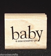 Baby Rubber Stamp Single babies Great Tag Size by Stampin Up All Year Cheer II