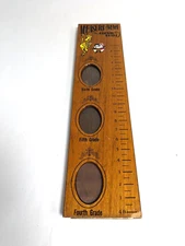 vintage measure your growth wooden chart with picture holder k-6th grade