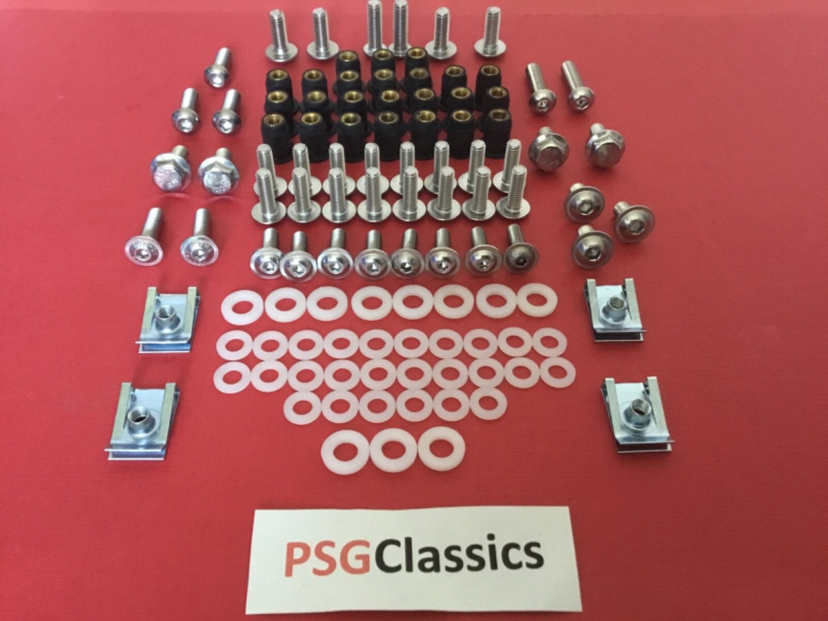 Kawasaki ZX9R 98-03 Fairing Screws Bolts 109pcs Stainless Steel