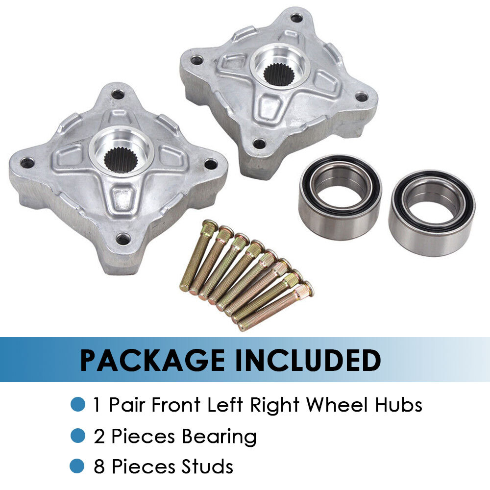 Front Left & Right Wheel Hubs For Polaris RZR 800 EFI 2008-14 W Front Left & Right Wheel Hubs For Polaris RZR 800 EFI 2008-14 W