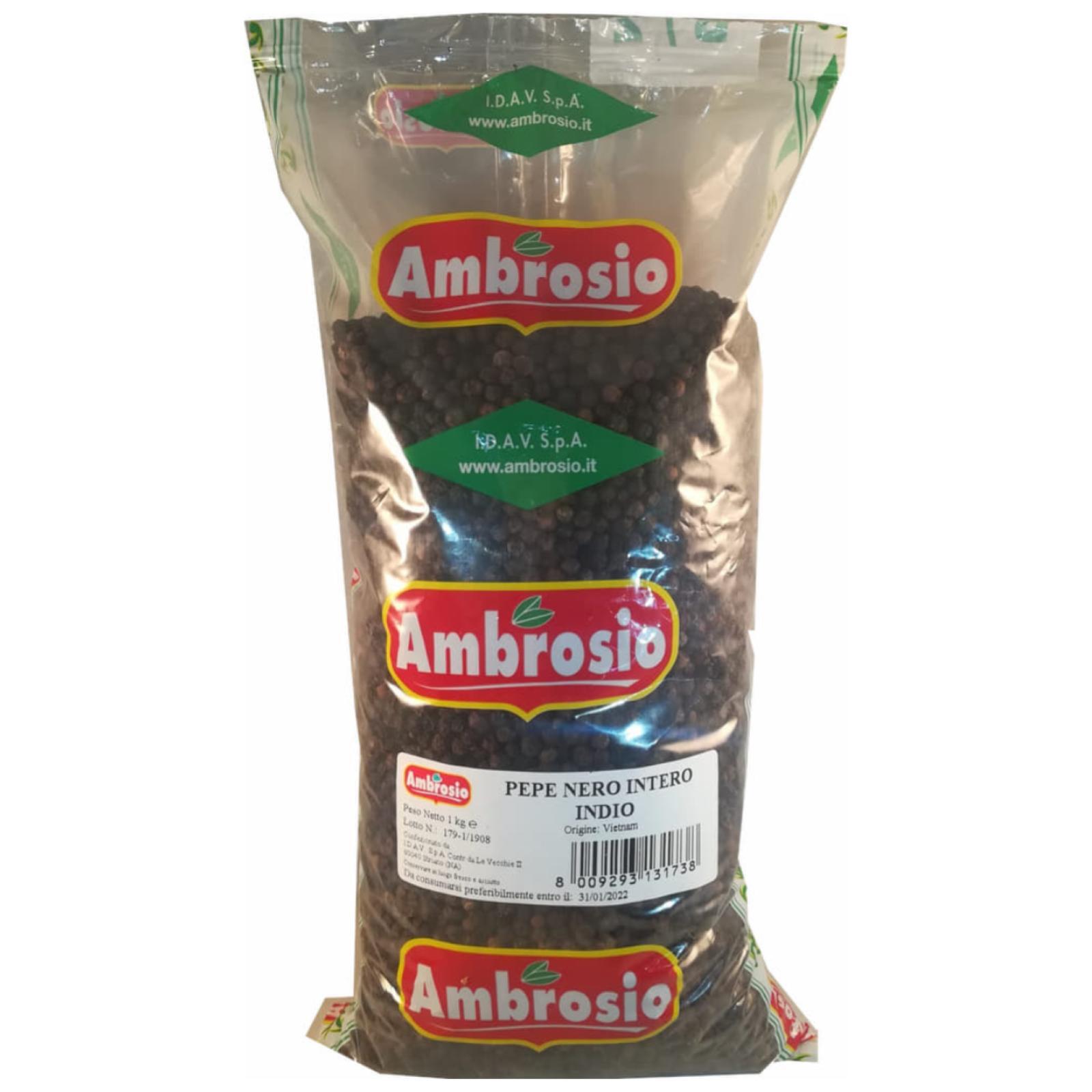 Pepe Nero in Grani Indio Ambrosio Busta da 1 Kg In Grani Spezia