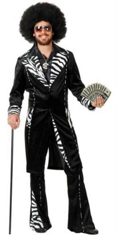 Bastón de proxeneta palo dorado años 70 gángster accesorio de disfraz para adultos Foto 3 de 4