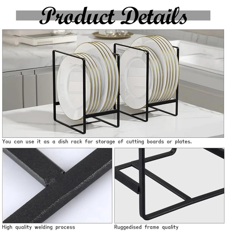 TUAKIMCE 4 Pack Plate Storage Rack, Plate Holders Organizers - Image 4 of 4