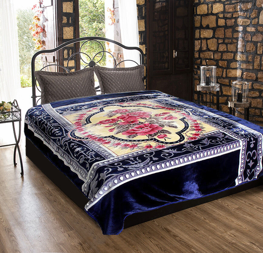 Double Sided 2 PLY Heavy Weighted Blanket Bed Throw Thick Soft & Warm