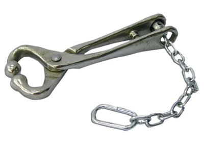 NEOGEN 7001 Bull Cow Nose Nostrils Lead With Chain Cattle Nickel Plated Metal
