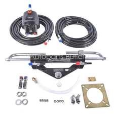 26FT Boat Hydraulic Steering System Kit Marine Outboard Steering 150HP Outboard