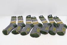 7 Pairs For Bare Feet Mens NCAA North Dakota State Bison Crew Sock Marble Grey L