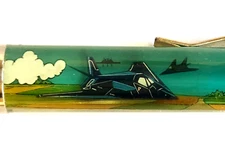 F-117A Stealth Fighter Aircraft Floaty Pen Moving Military Airplane Lockheed Vtg