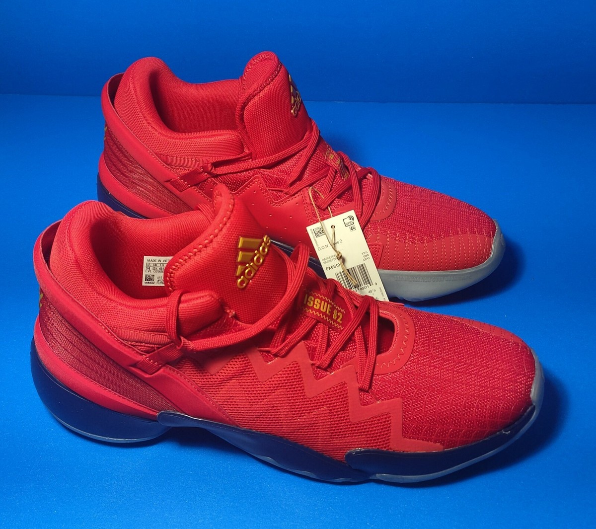 ADIDAS D.O.N. ISSUE 2 MARVEL SPIDER-MAN FX6519 BASKETBALL SHOES MEN'S red  SZ 14 | eBay