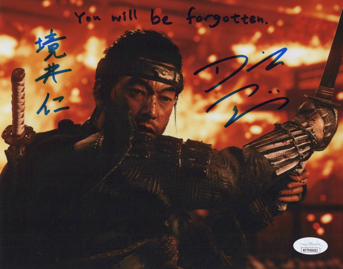 DAISUKE TSUJI Signed GHOST OF TSUSHIMA JIN SAKAI 8x10 Photo