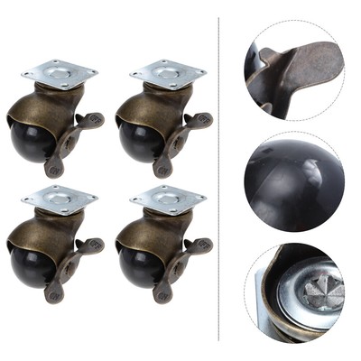  4 Pcs Mit Bremskugelrollen Drehstocker Austausch Der Stuhlrollen Büro