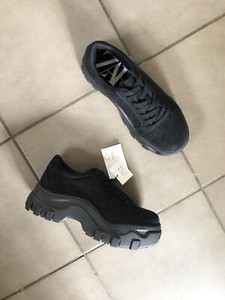 black chunky sole shoes