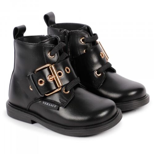 Young Versace BNIB Baby/Toddler Leather Boots  Size 24 /7.5  Sold Out  - Afbeelding 1 van 1