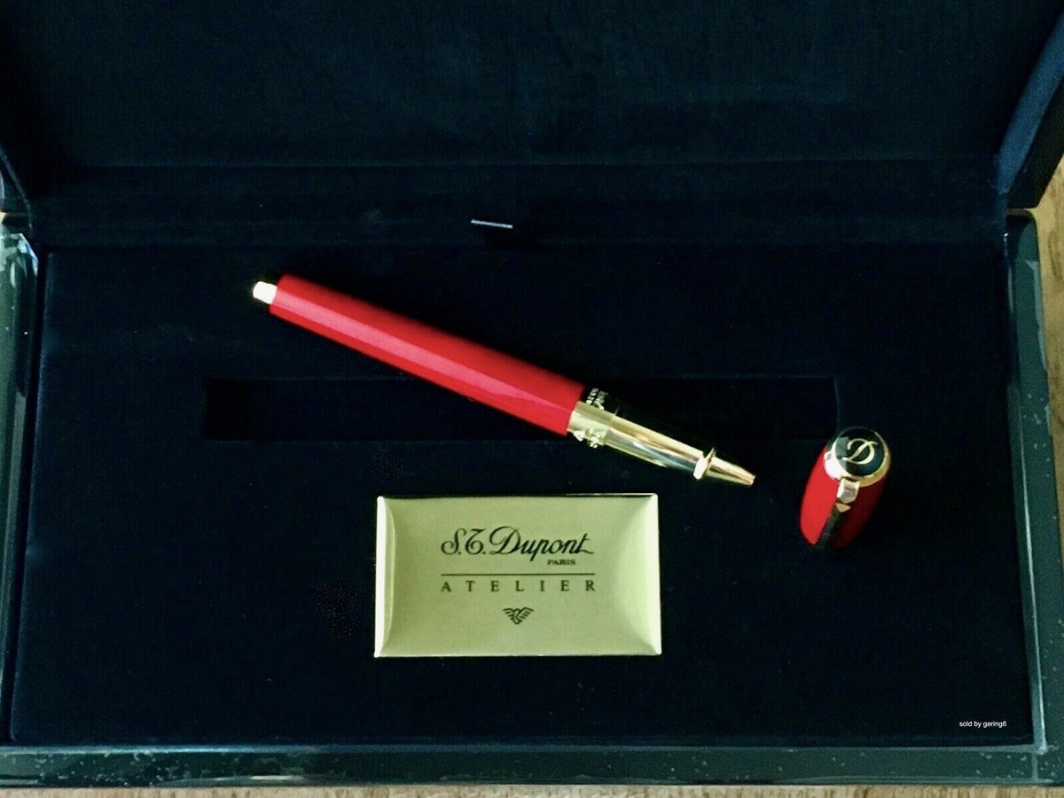 S.T. Dupont Atelier Red Chinese Lacquer Rollerball Pen, 412710