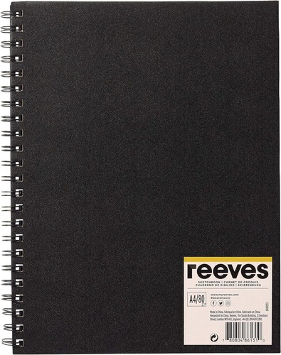 A4 Artist Hardback Spiral Sketchbook with Staedtler Sketching & colour Pencils - Picture 3 of 4