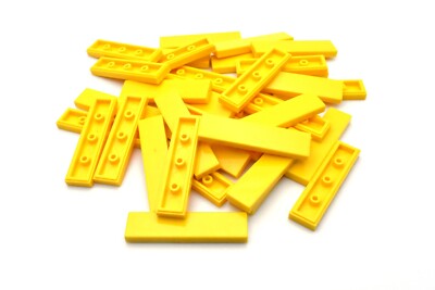 TCM BRICKS Yellow Tile 1x4 Smooth Finish X50 Compatible Parts & Pieces